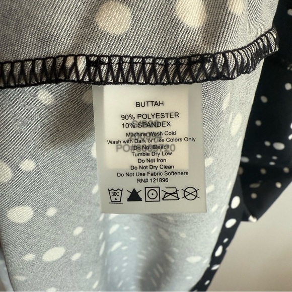 TITLE NINE Buttah Dress in Black/White Celestial Polka Dots Women’s Size XL - Picture 7 of 9